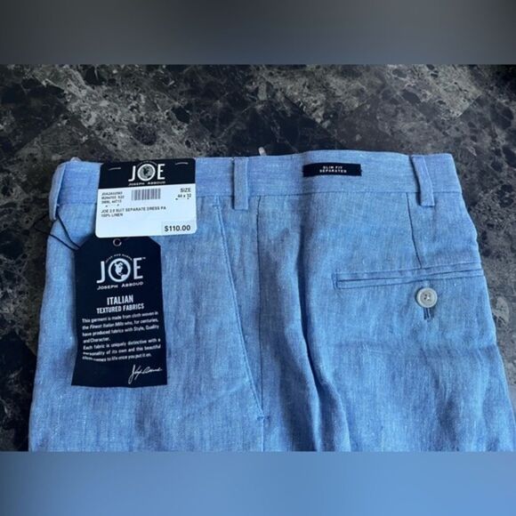 Joseph Abboud Men's Linen Tailored Suit Dress Pants - Picture 7 of 8